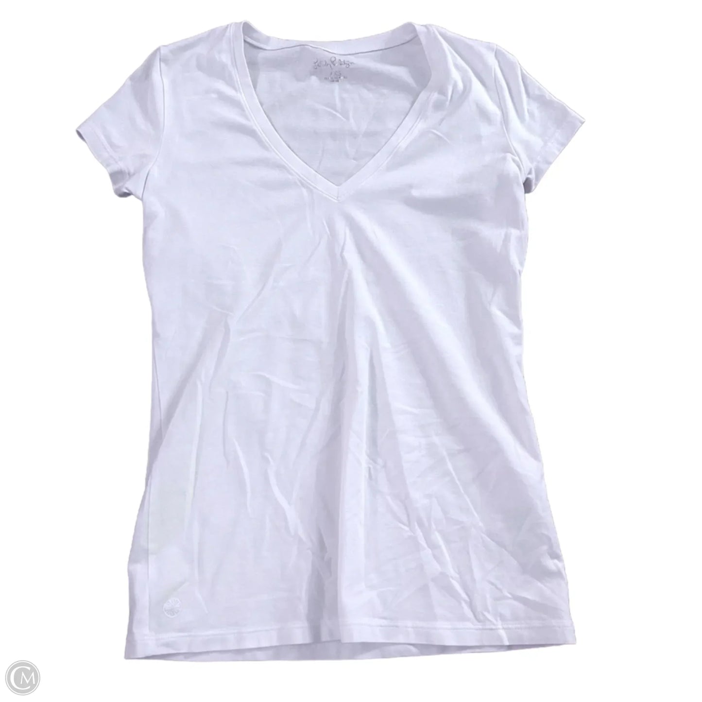 Top Short Sleeve Designer By Lilly Pulitzer In White, Size: Xxs