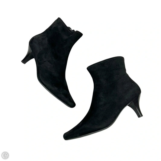 Boots Ankle Heels By Impo In Black, Size: 10