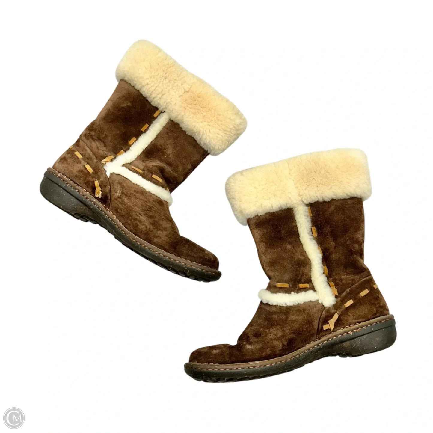 Boots Designer By Ugg In Brown, Size: 10