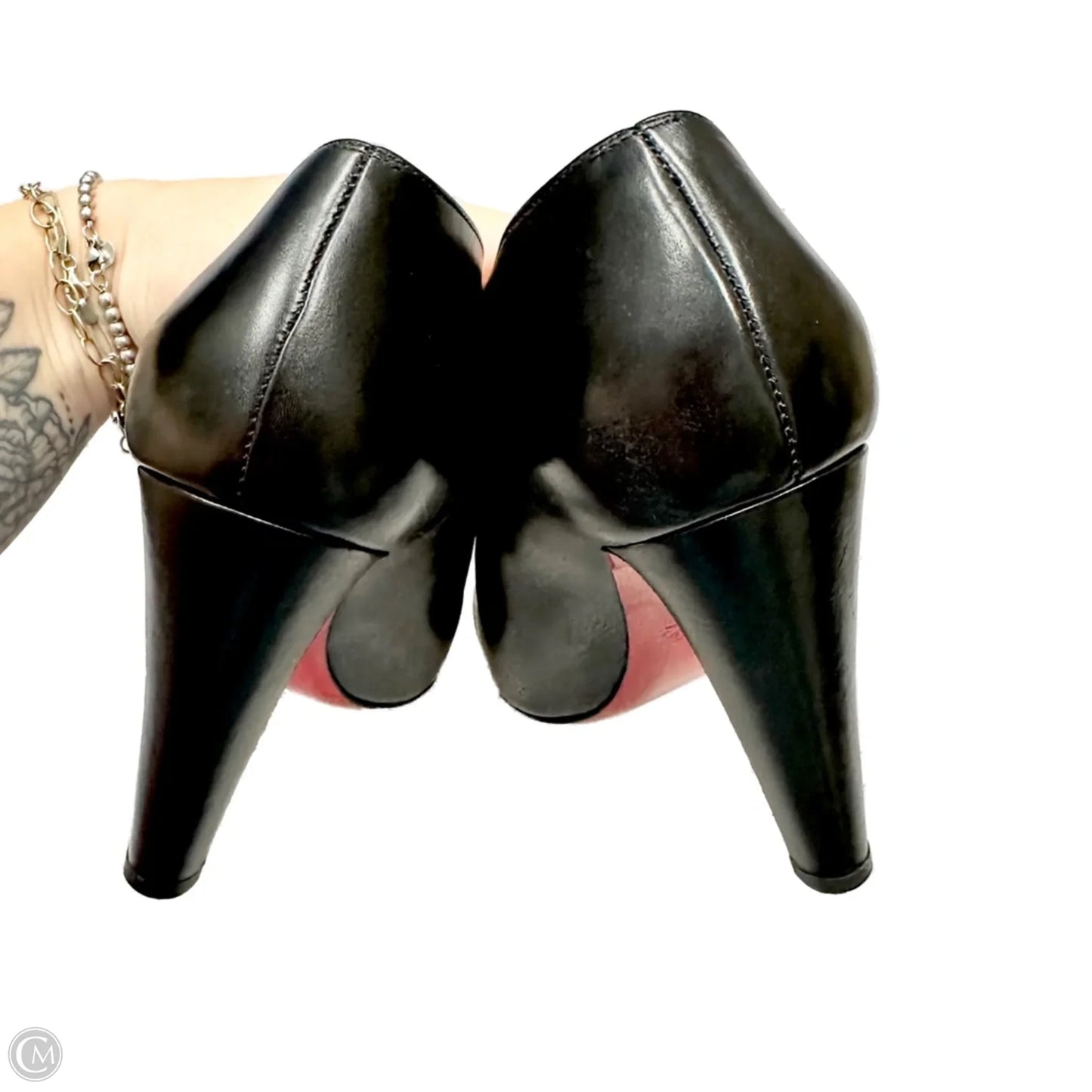 Shoes Luxury Designer By Christian Louboutin In Black, Size: 10
