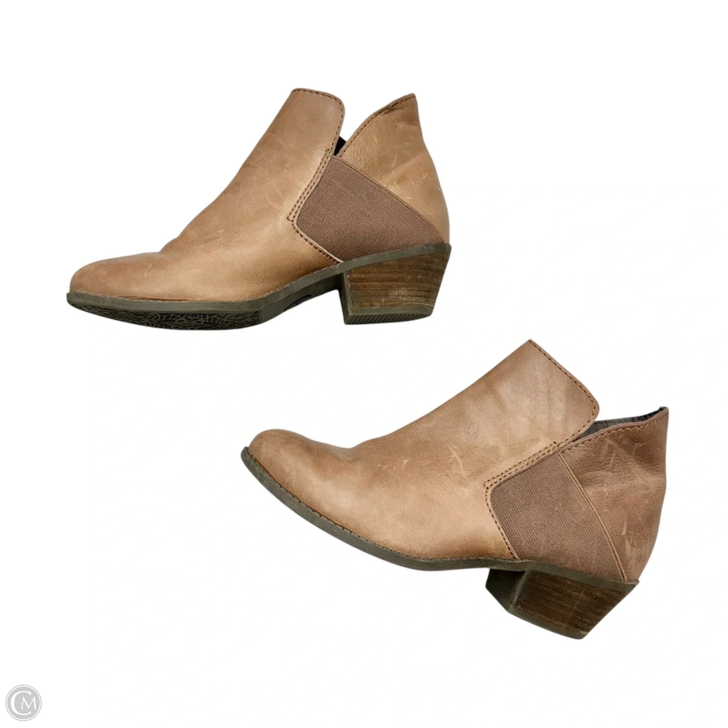 Boots Ankle Heels By Me Too In Tan, Size: 8