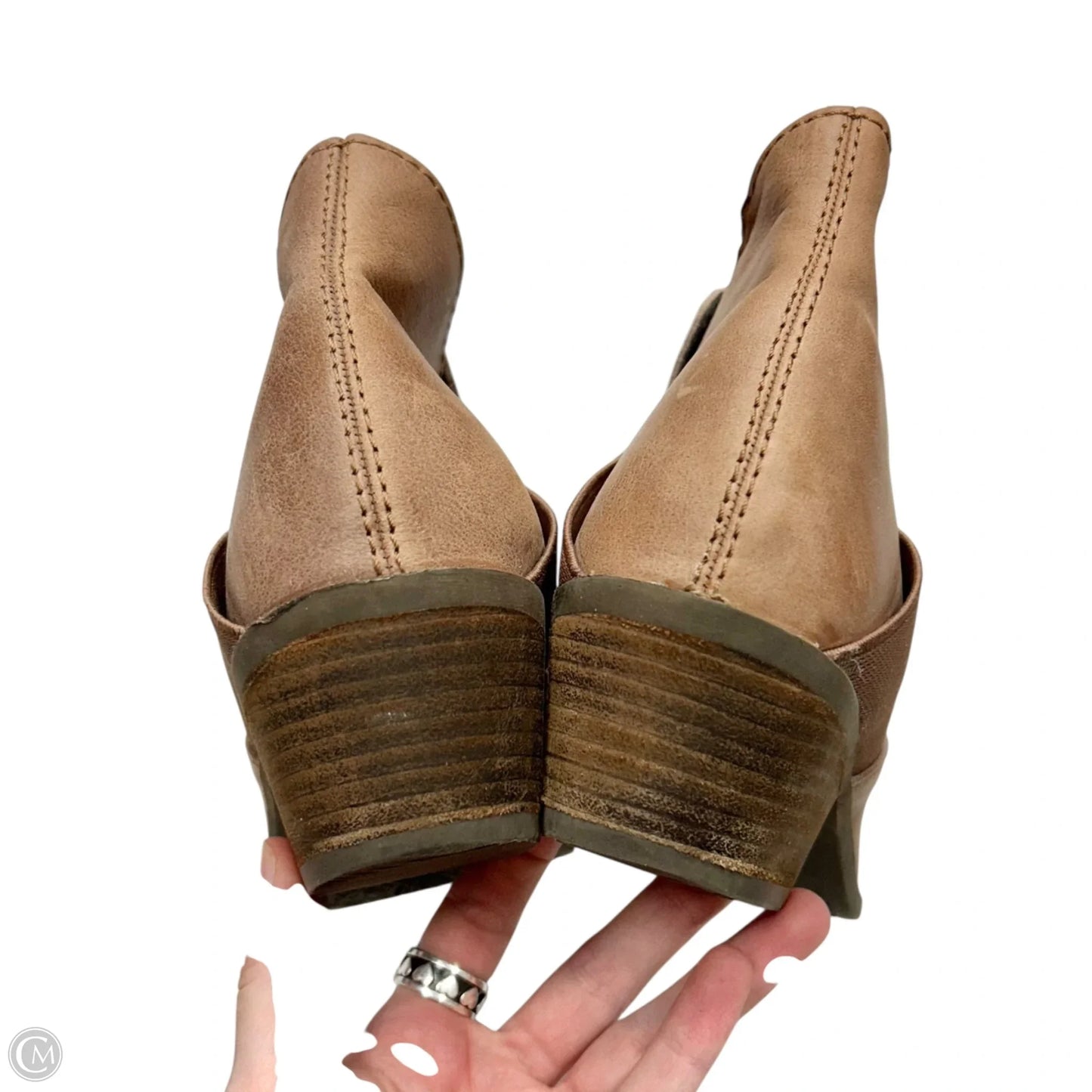 Boots Ankle Heels By Me Too In Tan, Size: 8