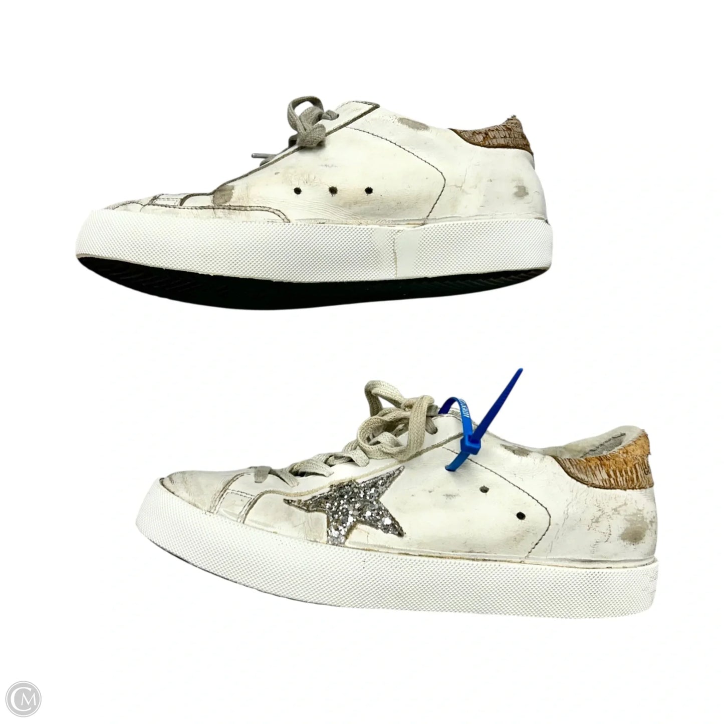 Shoes Luxury Designer By Golden Goose In Cream, Size: 6.5