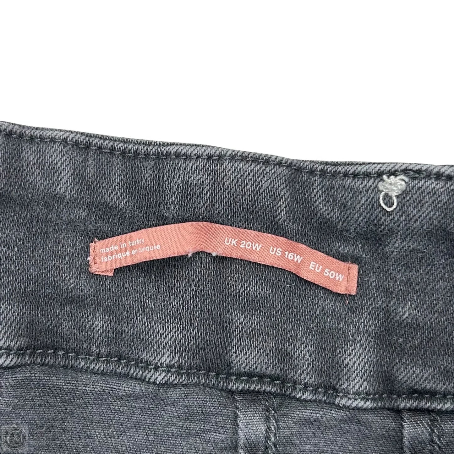 Jeans Wide Leg By Pilcro In Black Denim, Size: 16