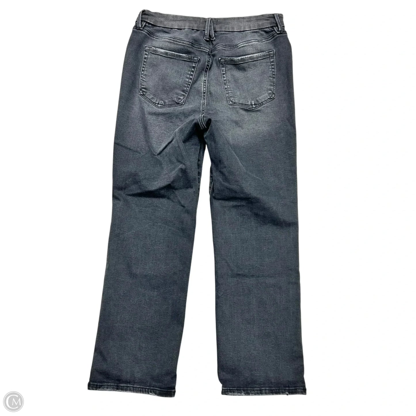 Jeans Wide Leg By Good American In Black Denim, Size: Xl