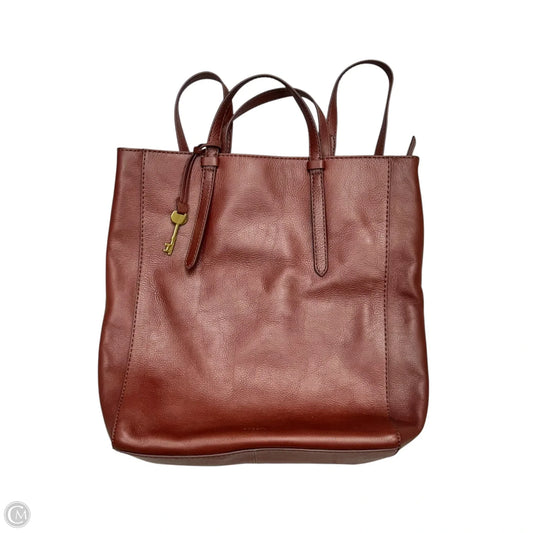 Backpack Leather By Fossil, Size: Medium