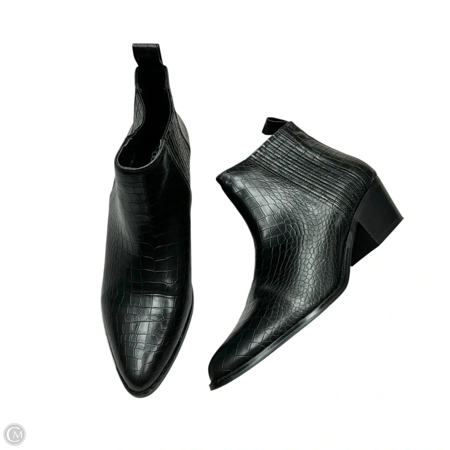 Boots Ankle Heels By Abound In Black, Size: 8