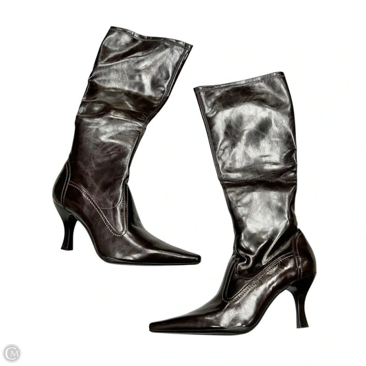 Boots Knee Heels By Franco Sarto In Brown, Size: 12