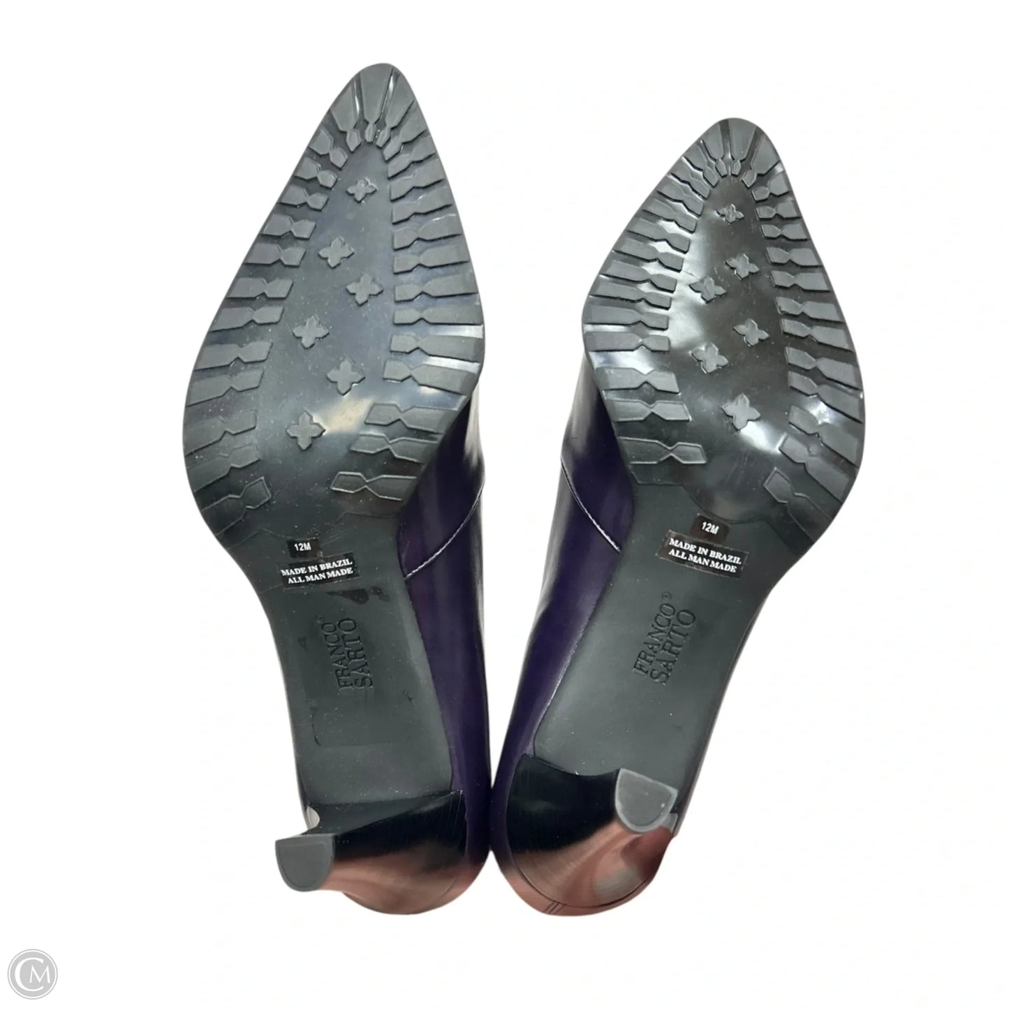 Boots Knee Heels By Franco Sarto In Purple, Size: 12