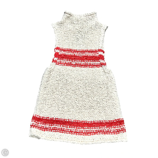 Sweater Sleeveless By Pilcro In Pink & White, Size: Xs