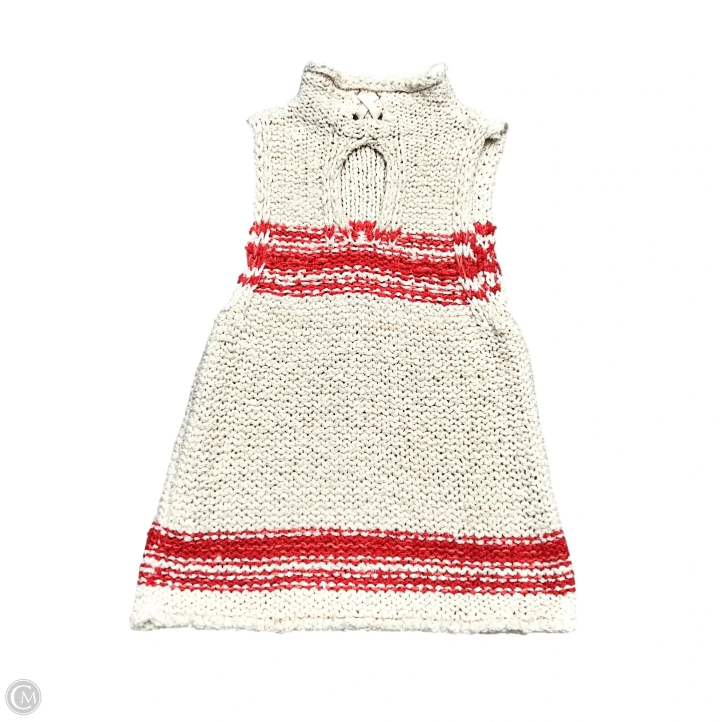 Sweater Sleeveless By Pilcro In Pink & White, Size: Xs