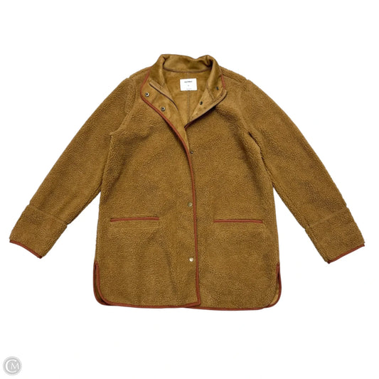 Jacket Faux Fur & Sherpa By Old Navy In Tan, Size: M