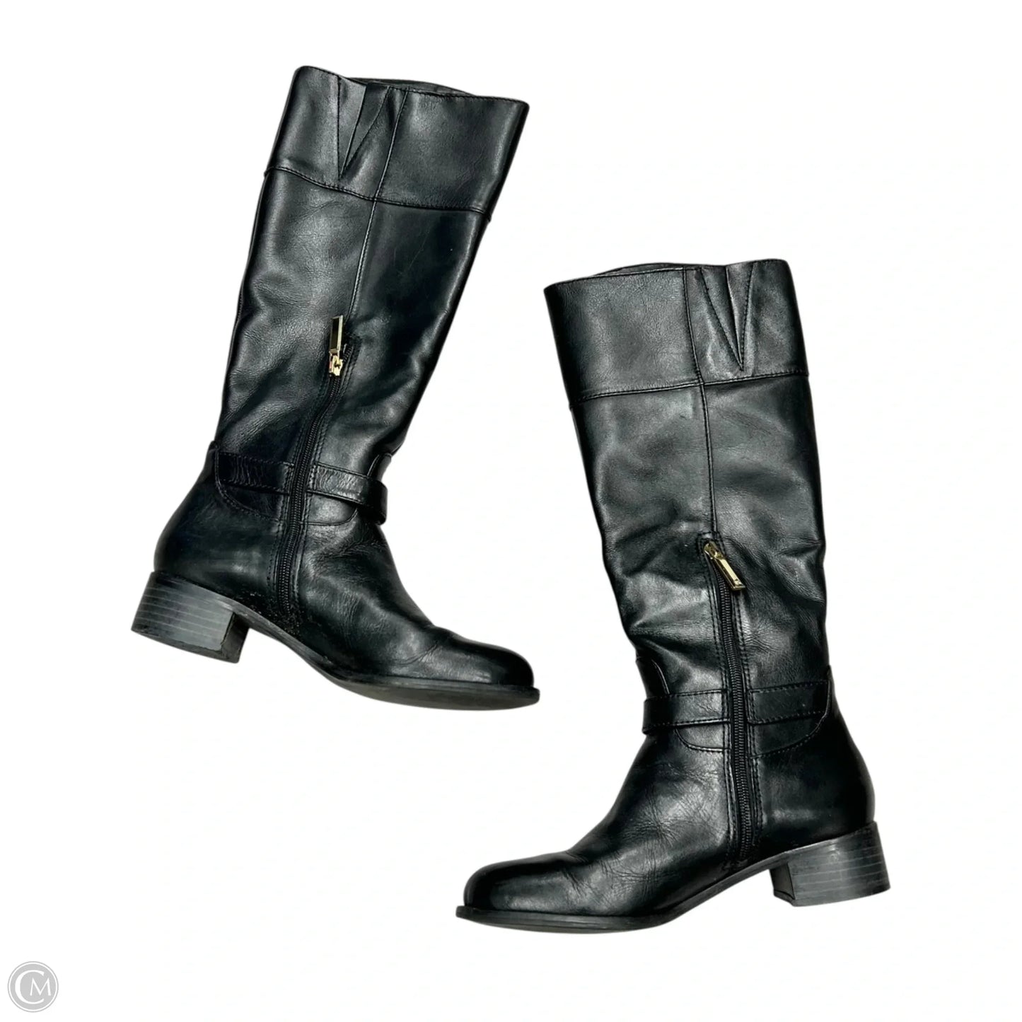 Boots Knee Flats By Banana Republic In Black, Size: 6.5