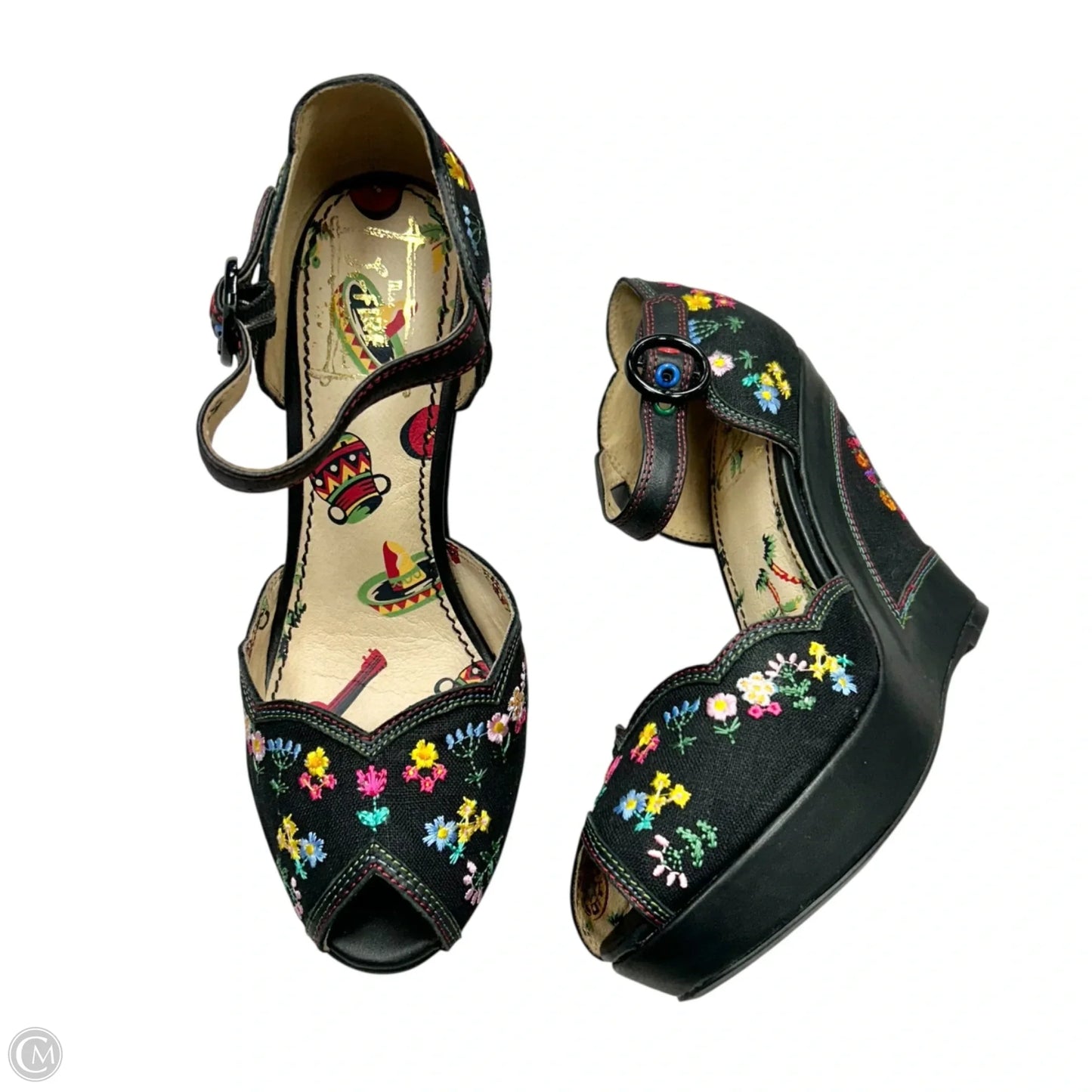 Sandals Heels Block By Miss L Fire In Black, Size: 5.5