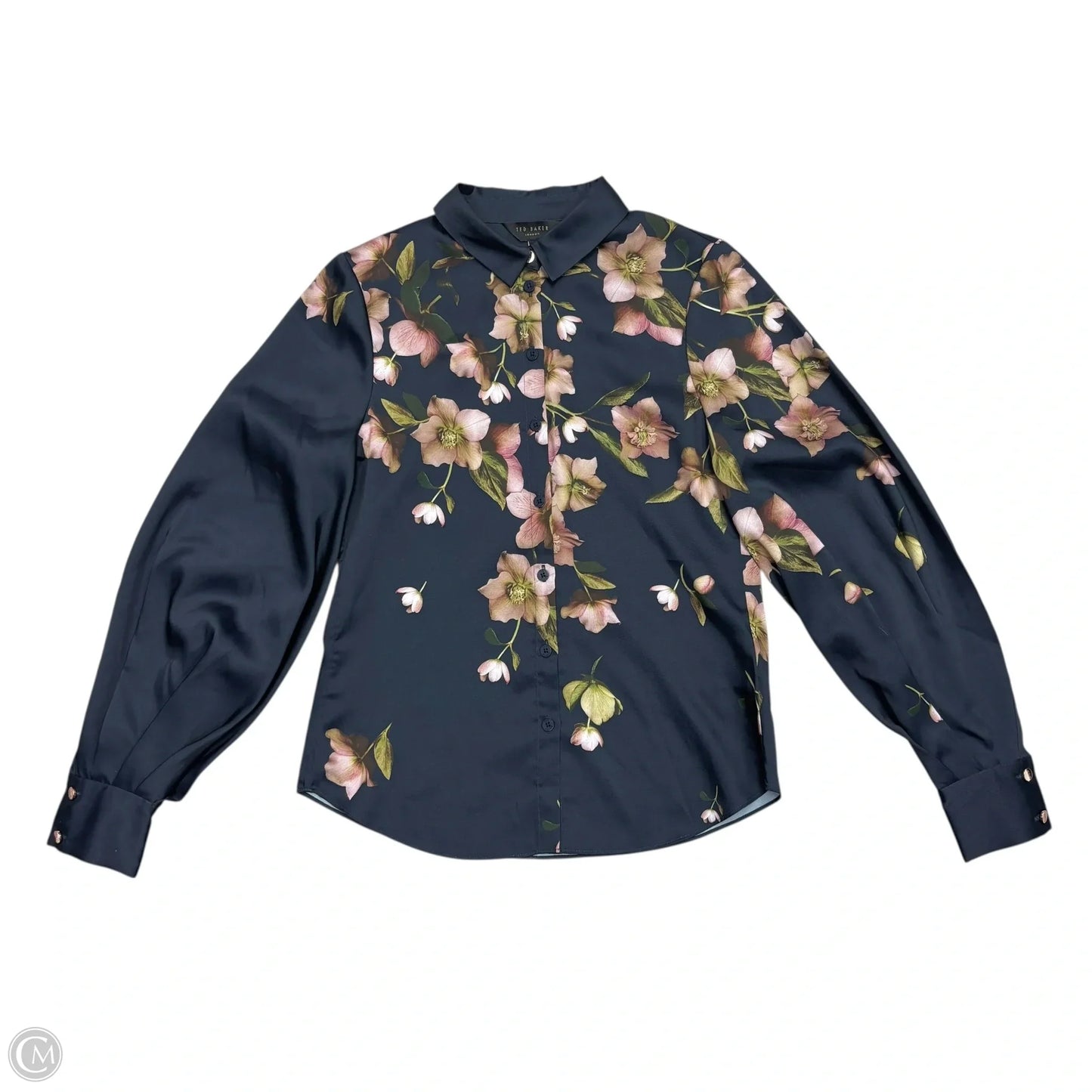 Top Long Sleeve By Ted Baker In Navy, Size: Xs