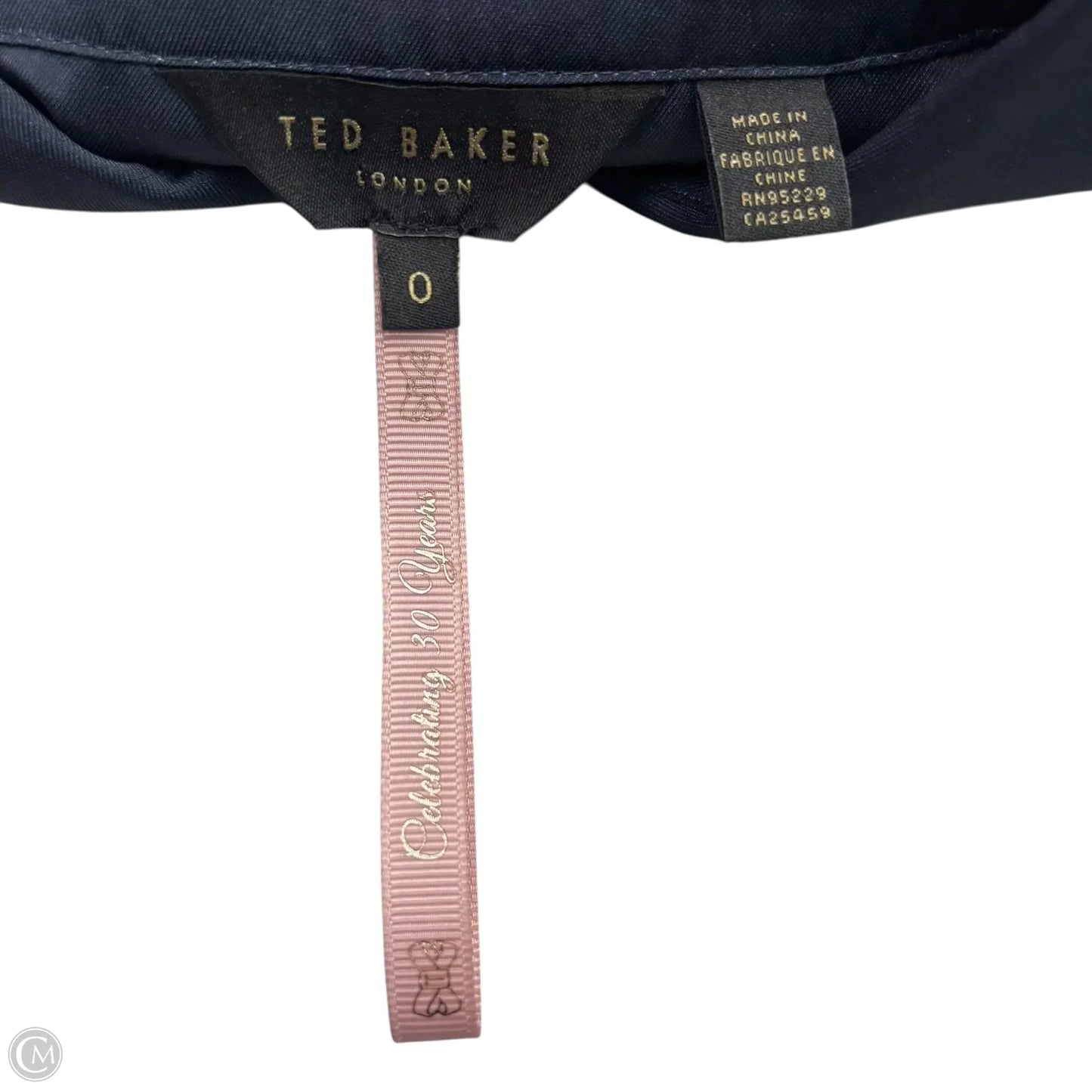 Top Long Sleeve By Ted Baker In Navy, Size: Xs