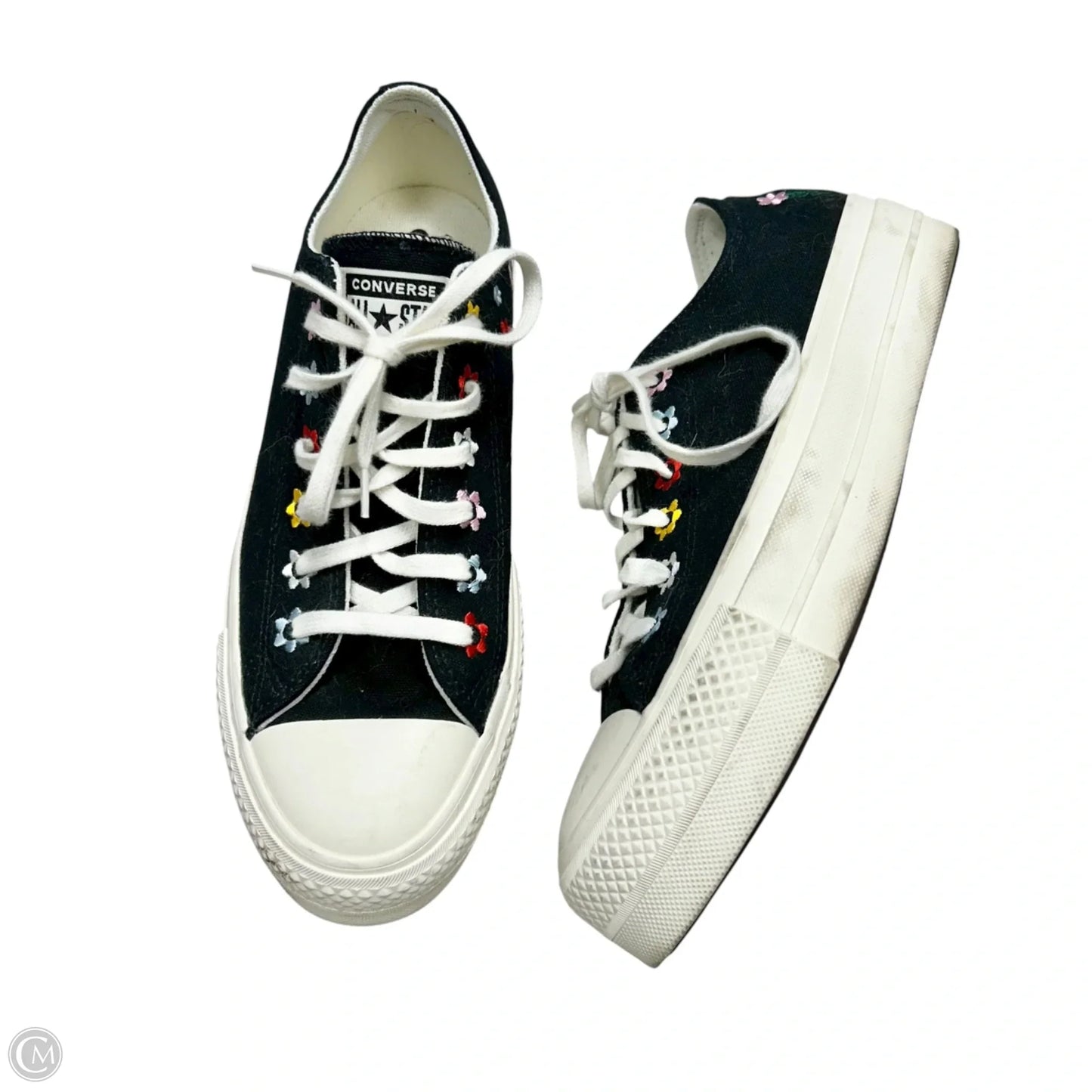 Shoes Sneakers Platform By Converse In Black & White, Size: 8.5