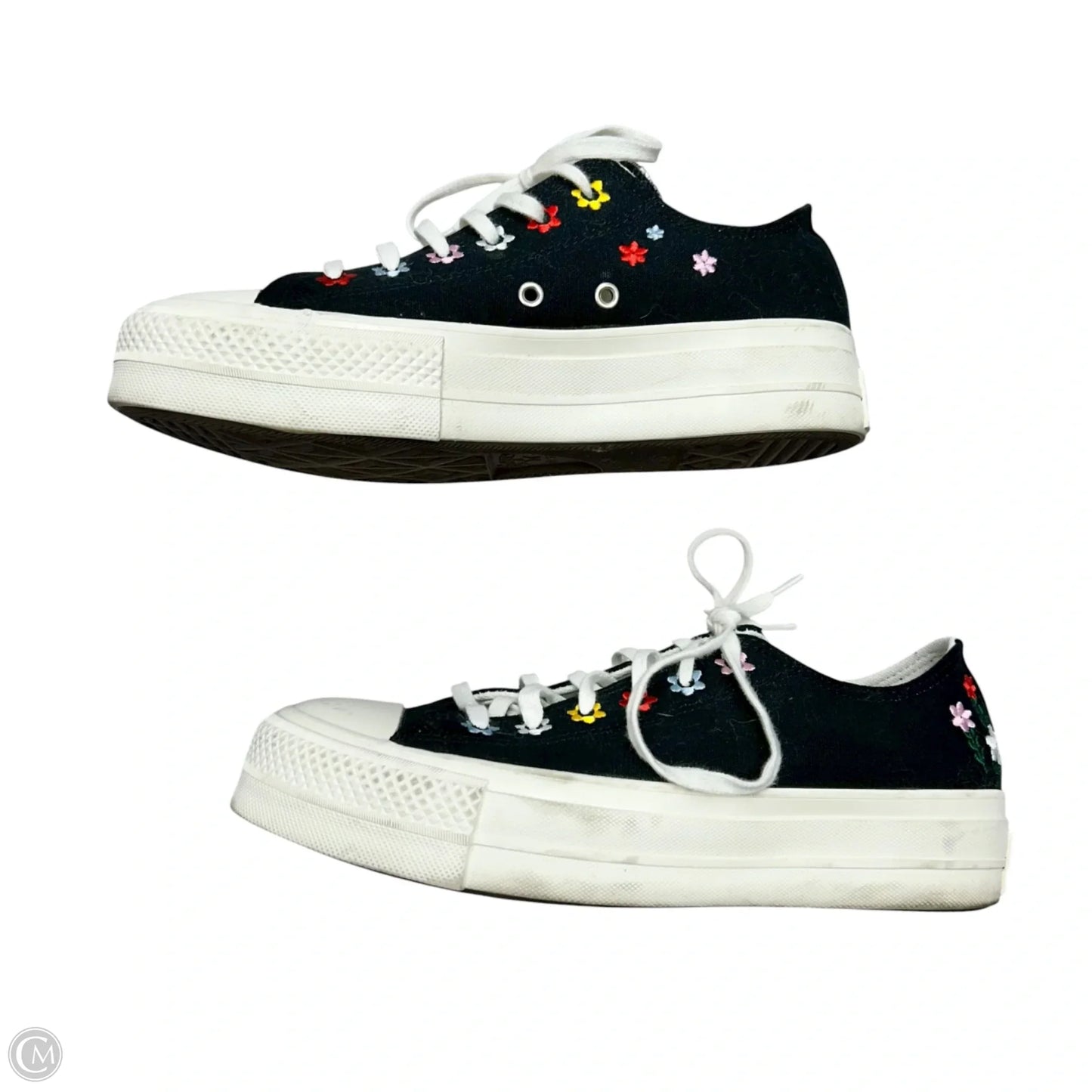 Shoes Sneakers Platform By Converse In Black & White, Size: 8.5
