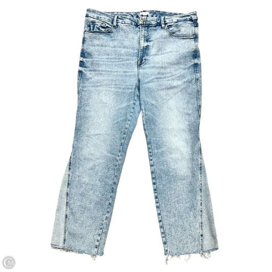 Jeans Skinny By Good American In Blue Denim, Size: 22