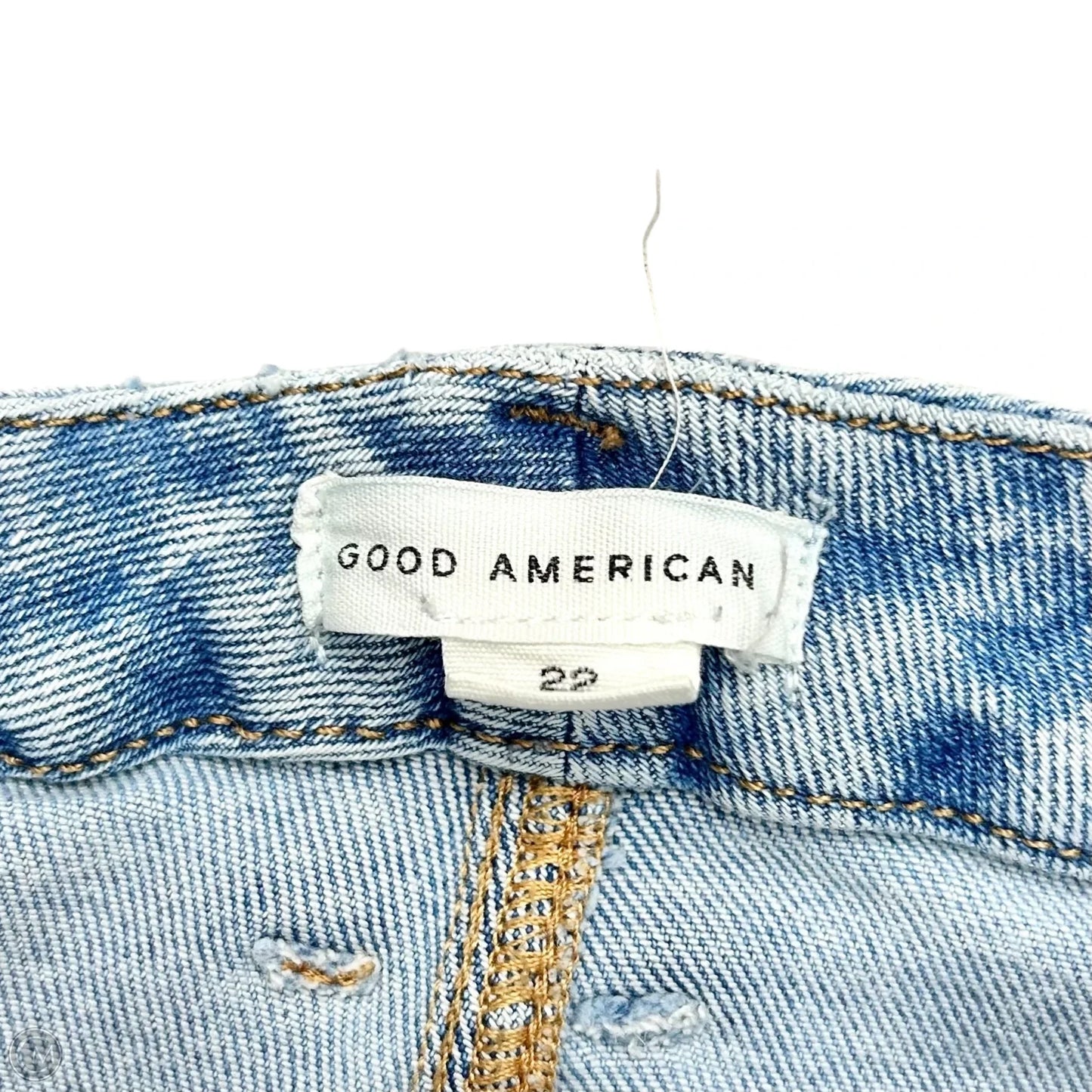 Jeans Skinny By Good American In Blue Denim, Size: 22