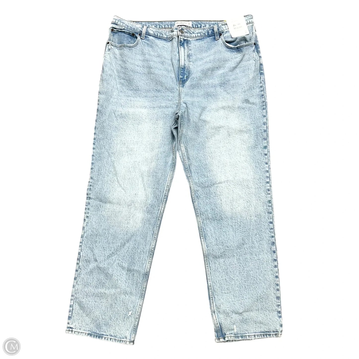 Jeans Straight By Abercrombie And Fitch In Blue Denim, Size: 20L
