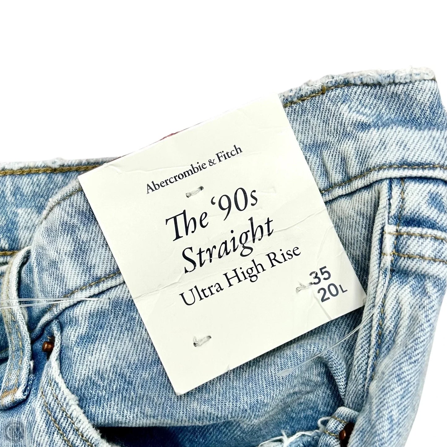 Jeans Straight By Abercrombie And Fitch In Blue Denim, Size: 20L