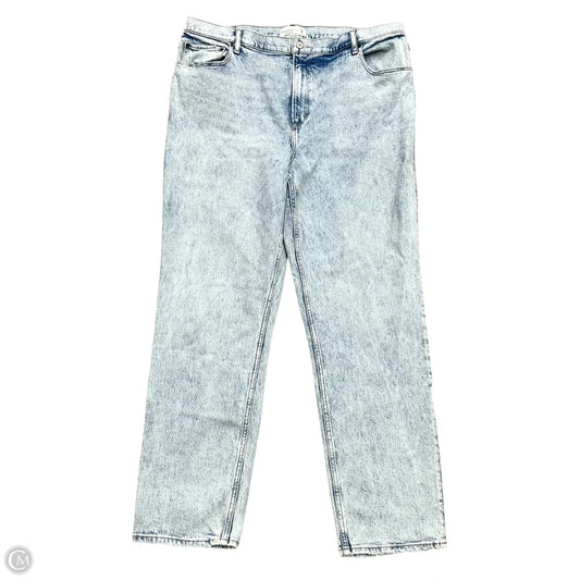 Jeans Straight By Abercrombie And Fitch In Blue Denim, Size: 18L
