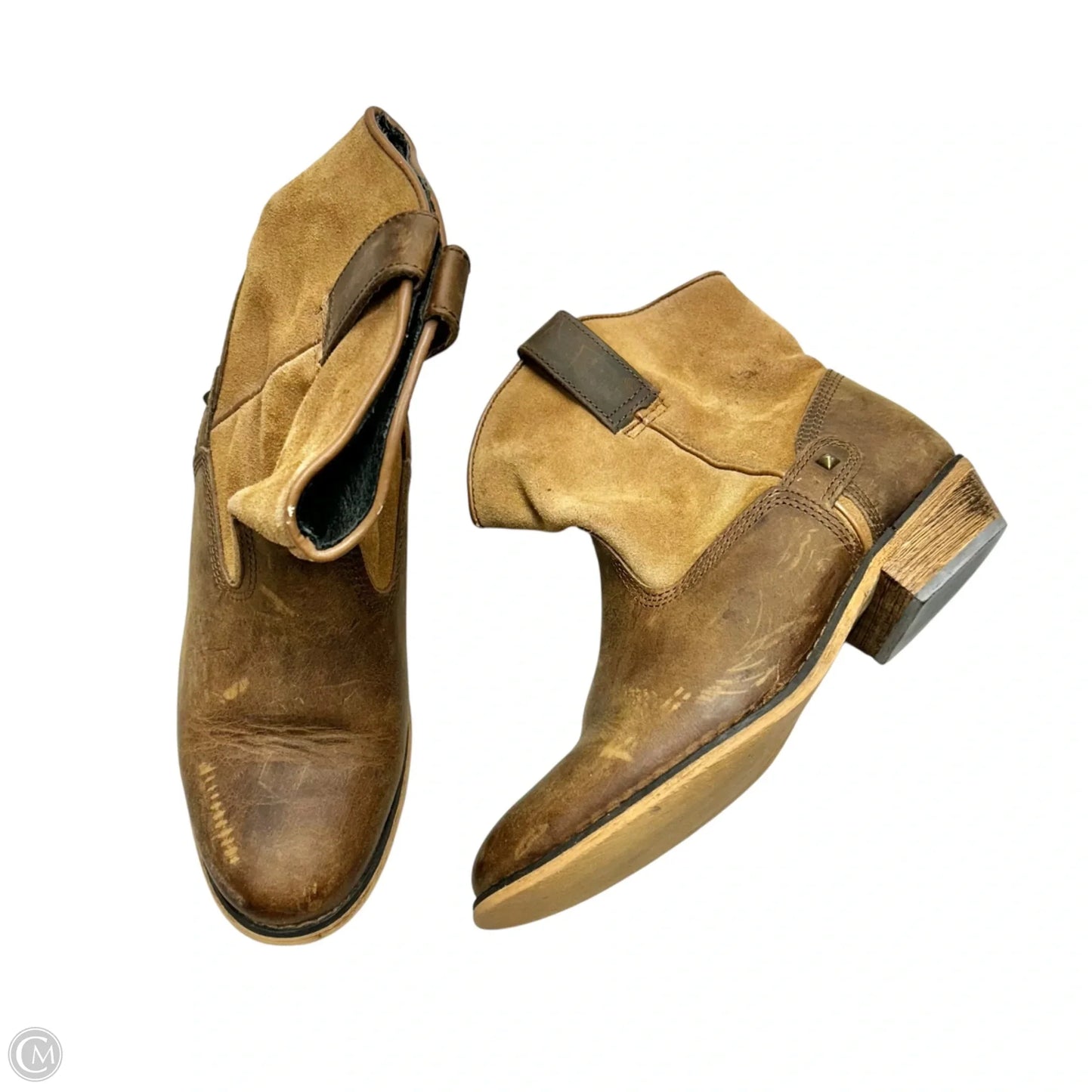 Boots Leather In Brown, Size: 6