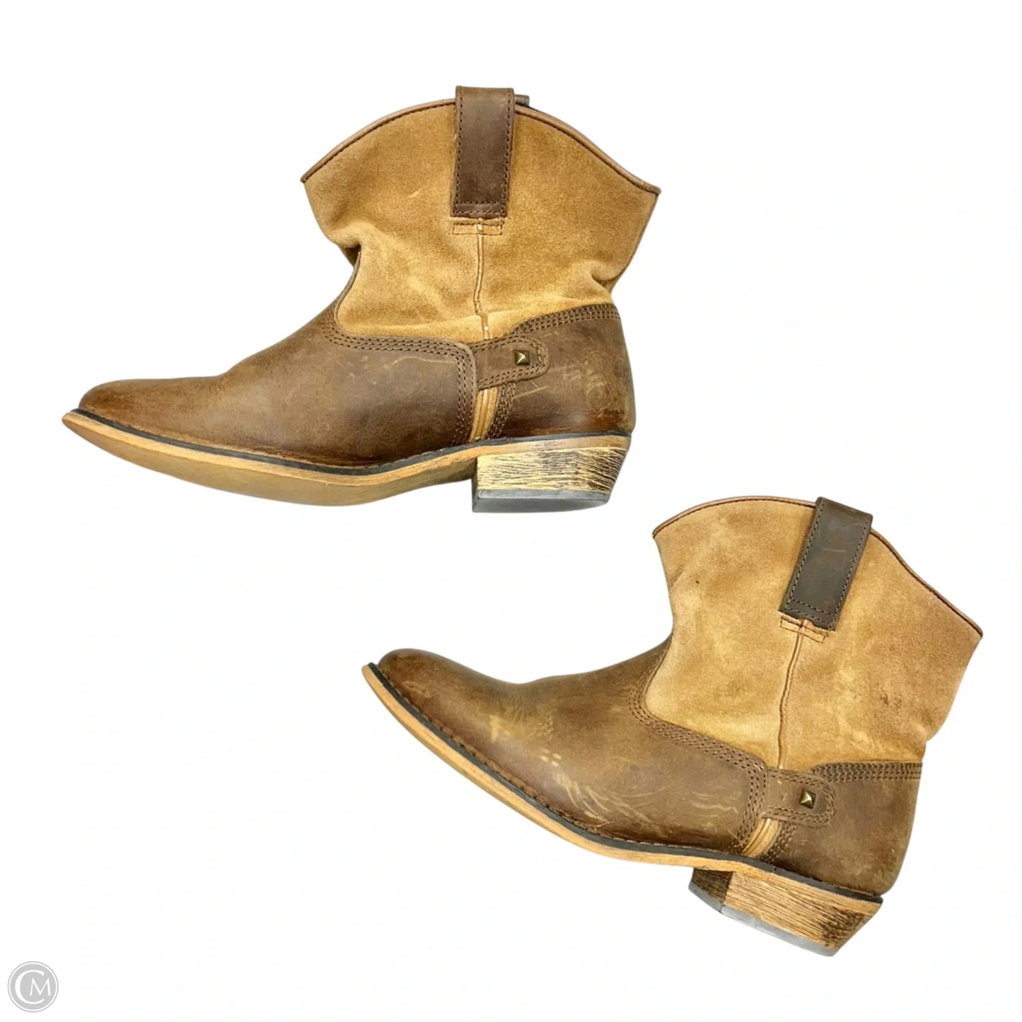 Boots Leather In Brown, Size: 6