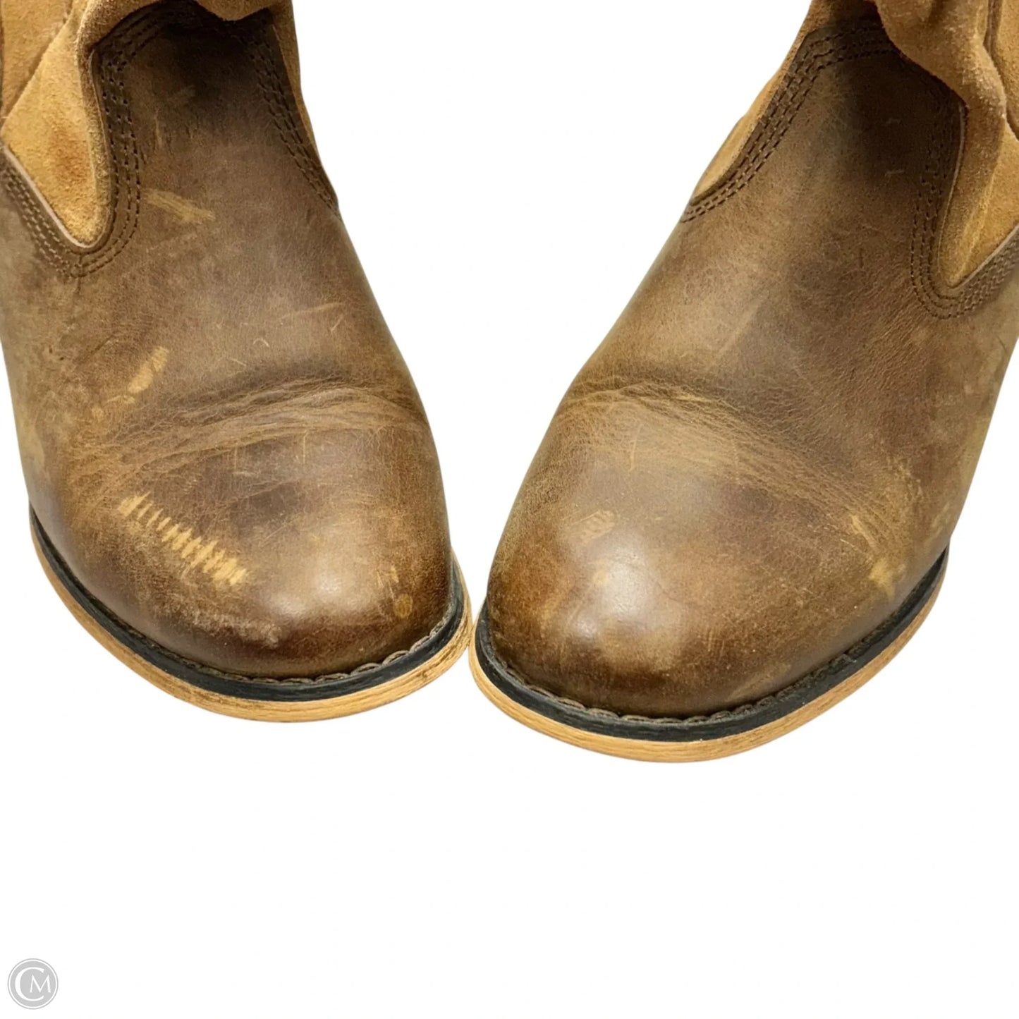 Boots Leather In Brown, Size: 6