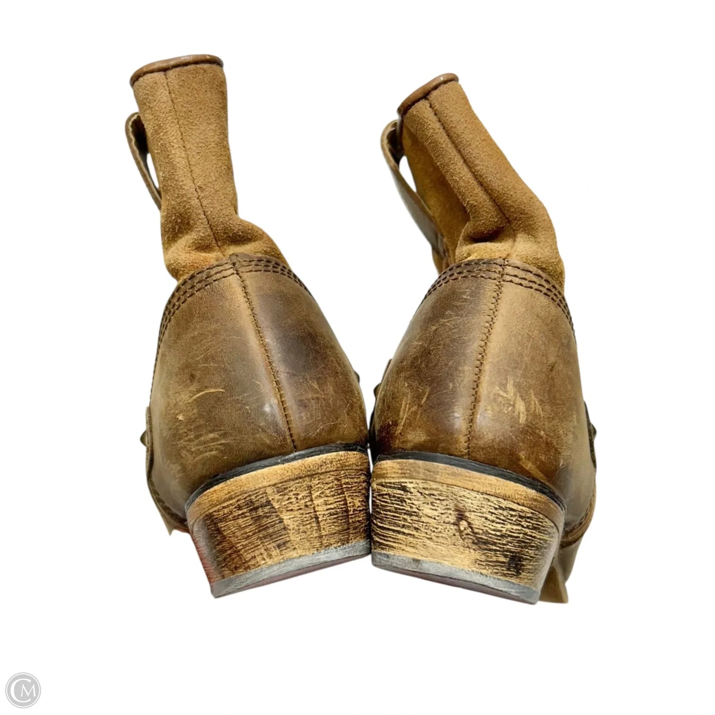 Boots Leather In Brown, Size: 6