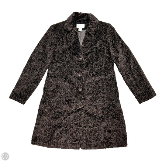 Coat Faux Fur & Sherpa By Worthington In Brown, Size: L