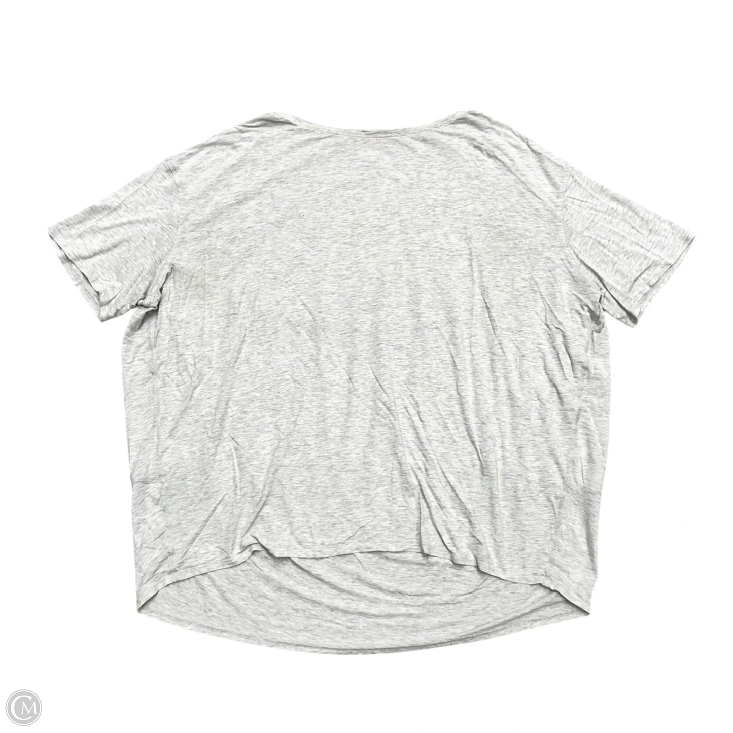 Athletic Top Short Sleeve By Lululemon In Grey, Size: Xl