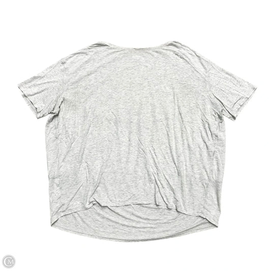 Athletic Top Short Sleeve By Lululemon In Grey, Size: Xl