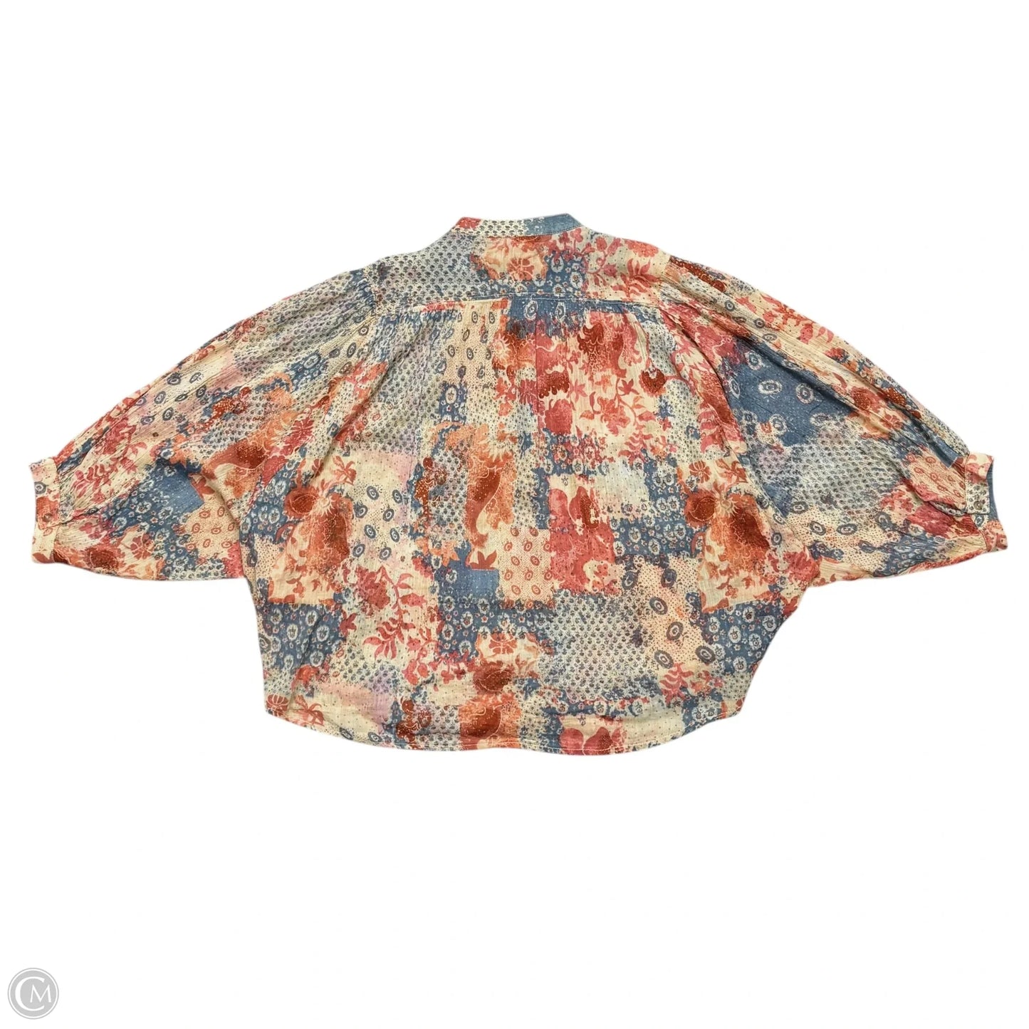 Top Long Sleeve By Pilcro In Blue & Pink, Size: S