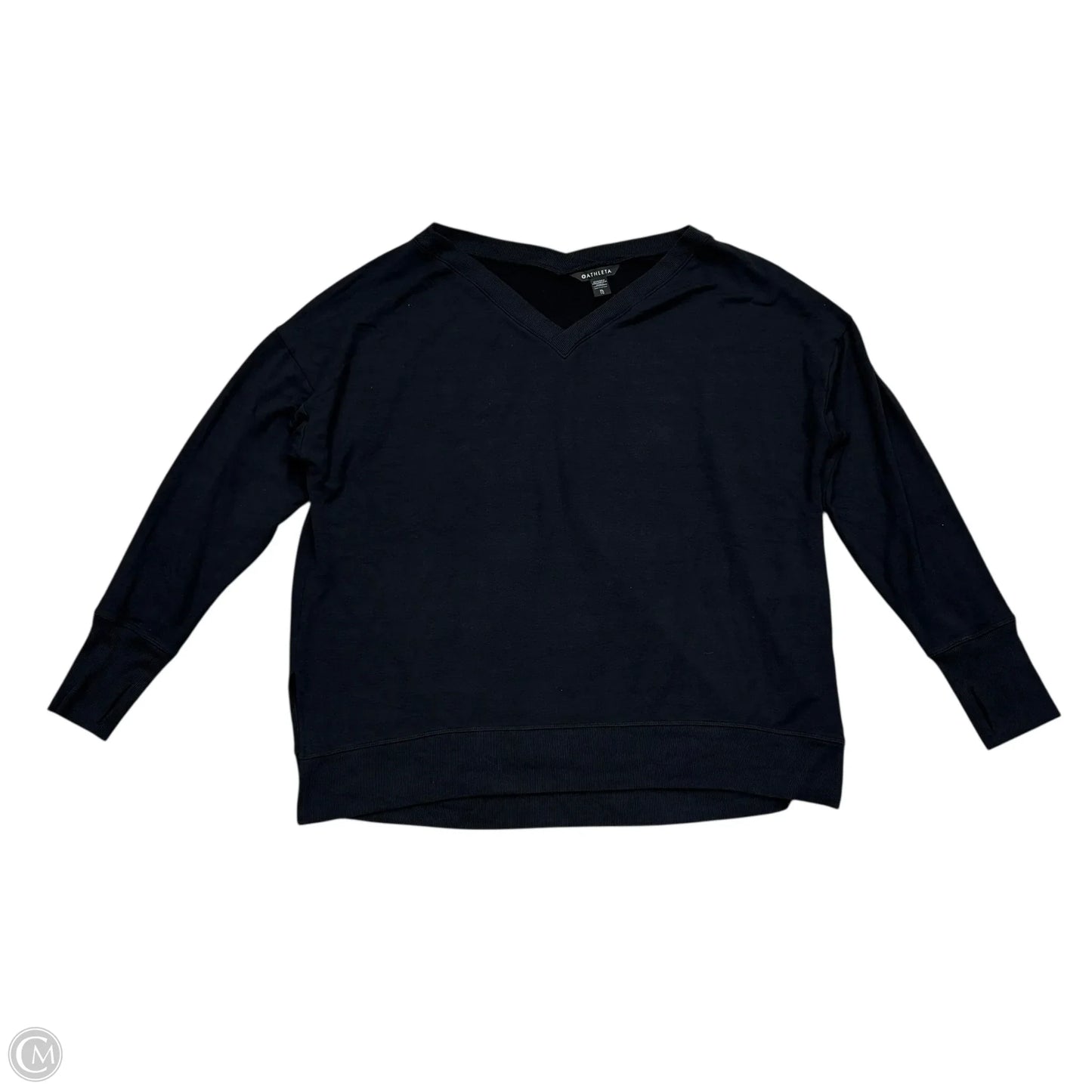 Athletic Top Long Sleeve Crewneck By Athleta In Black, Size: Xl