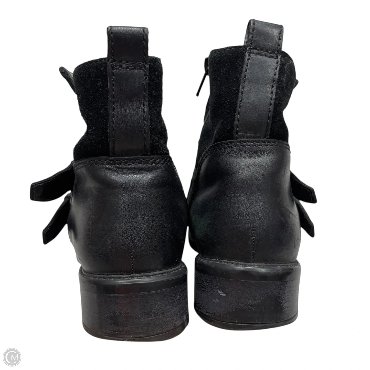 Boots Ankle Flats By Clarks In Black, Size: 8