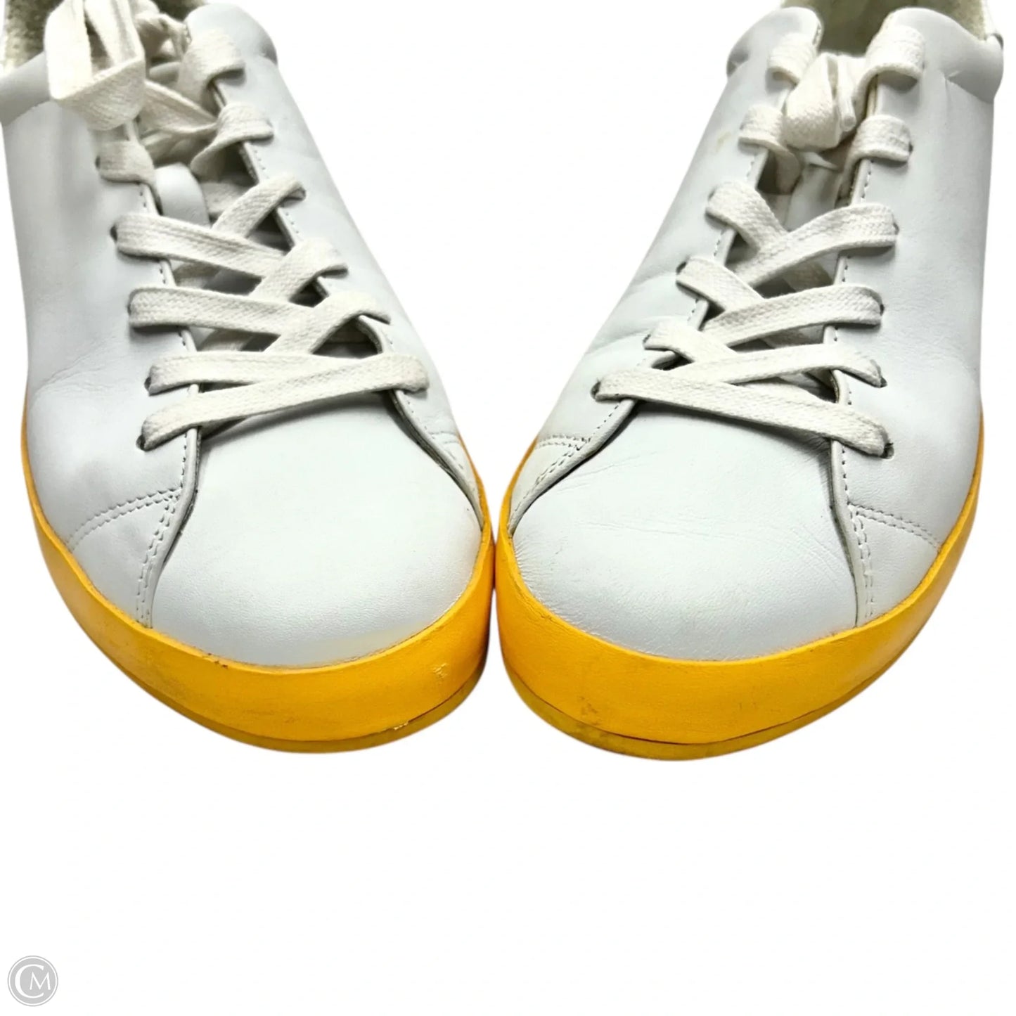 Shoes Sneakers By Rag And Bone In White & Yellow, Size: 7.5