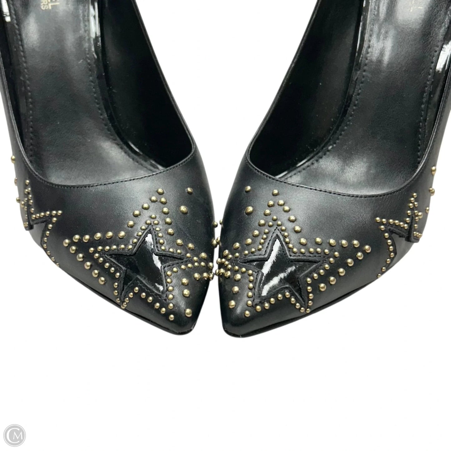 Shoes Heels Stiletto By Michael By Michael Kors In Black & Gold, Size: 9