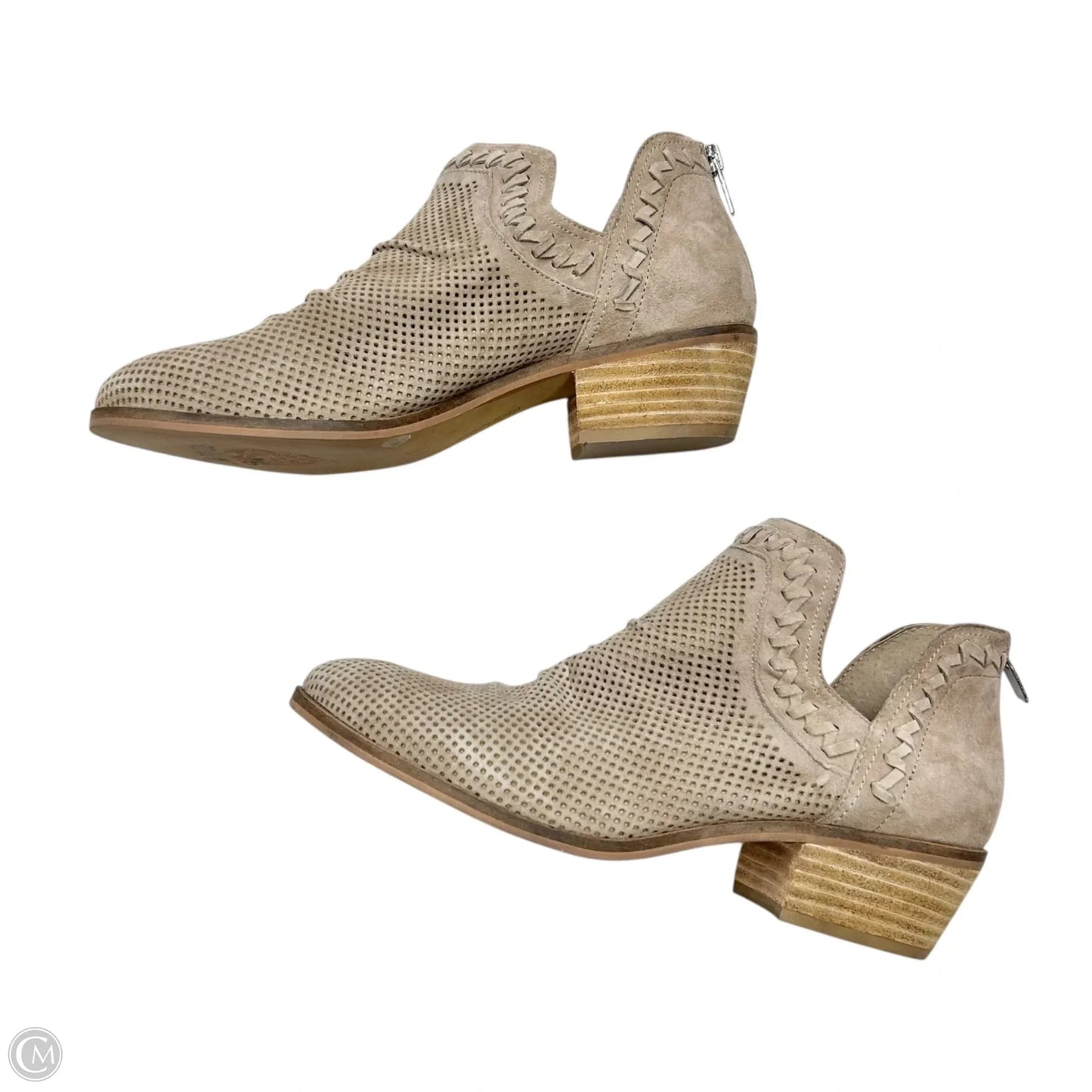 Boots Ankle Heels By Vince Camuto In Taupe, Size: 9