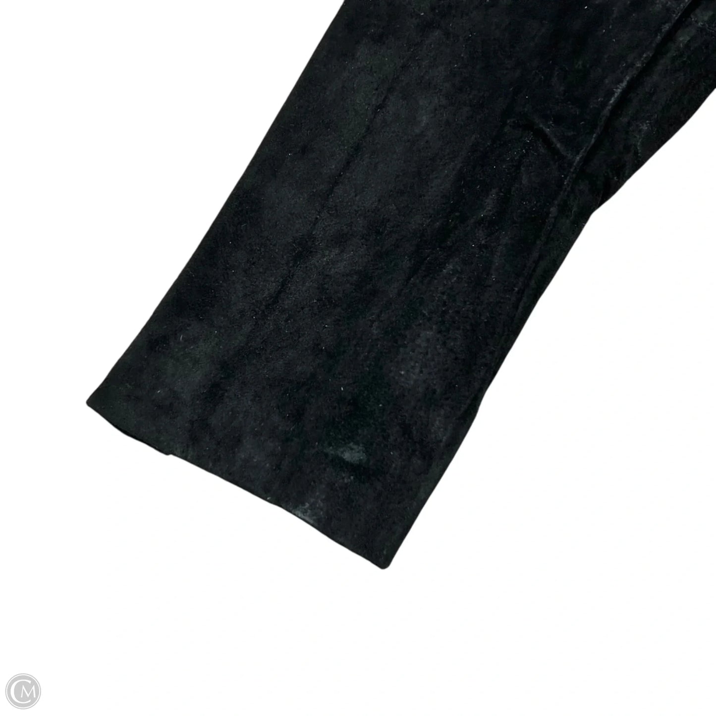 Coat Leather By Denim And Co Qvc In Black, Size: L