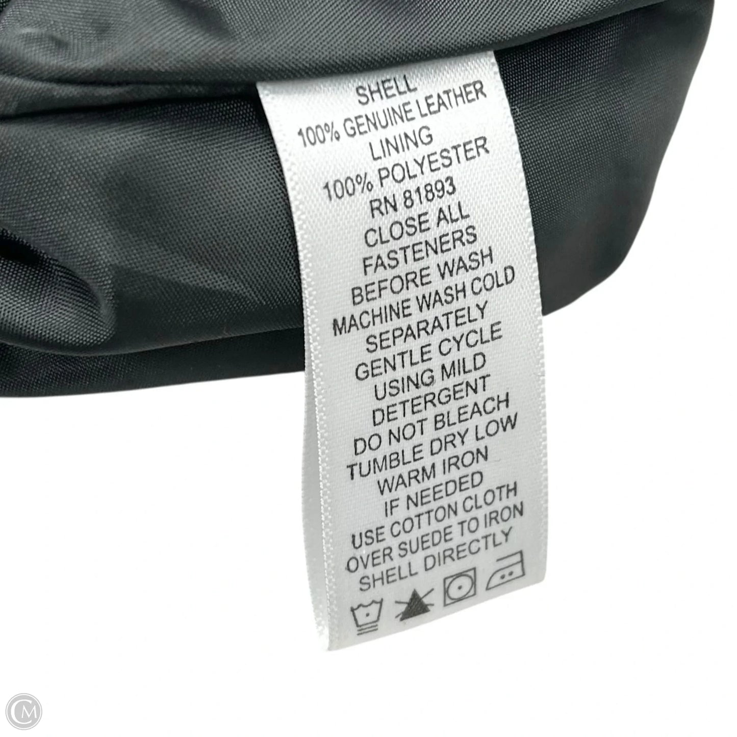 Coat Leather By Denim And Co Qvc In Black, Size: L