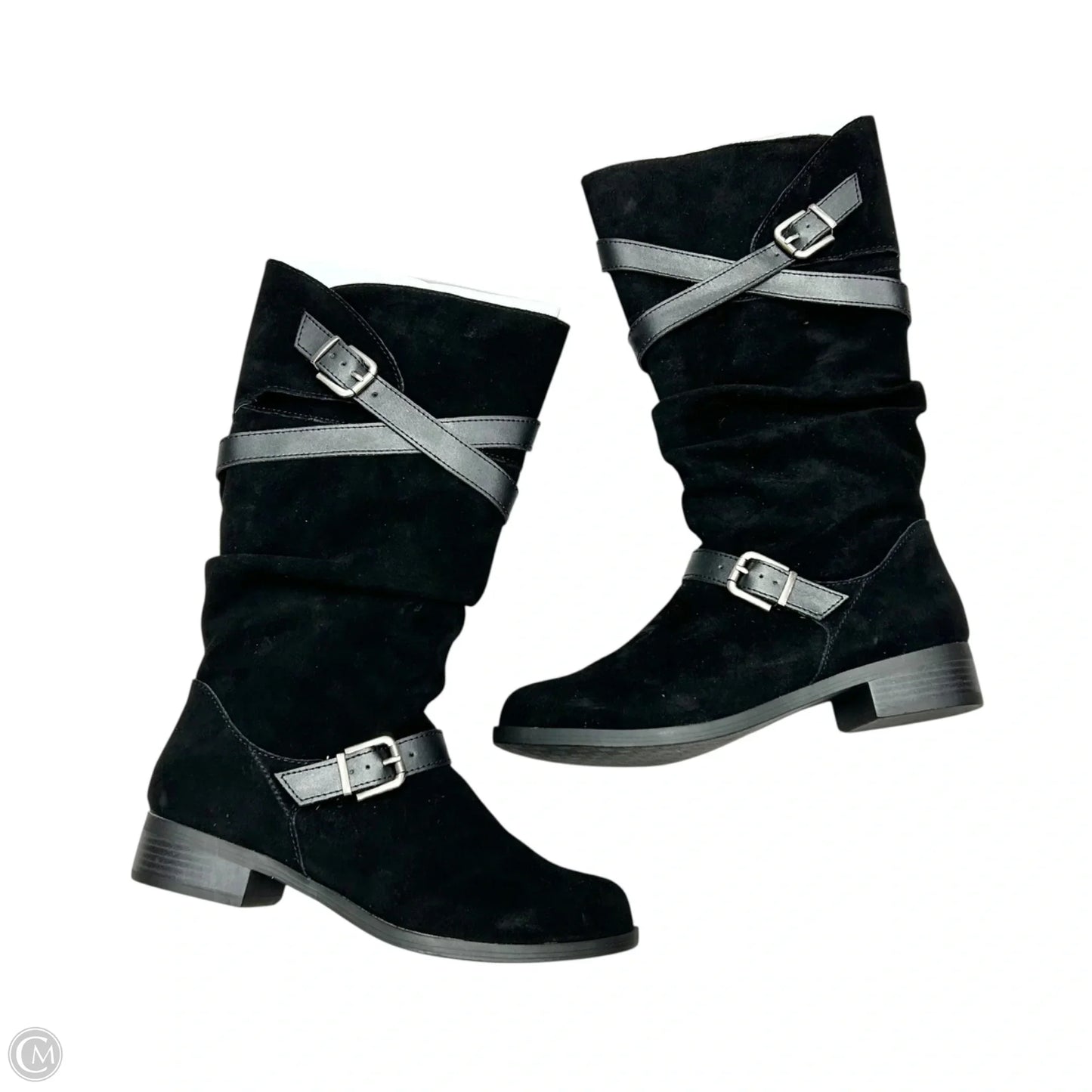 Boots Mid-calf Flats By Nine West In Black, Size: 10