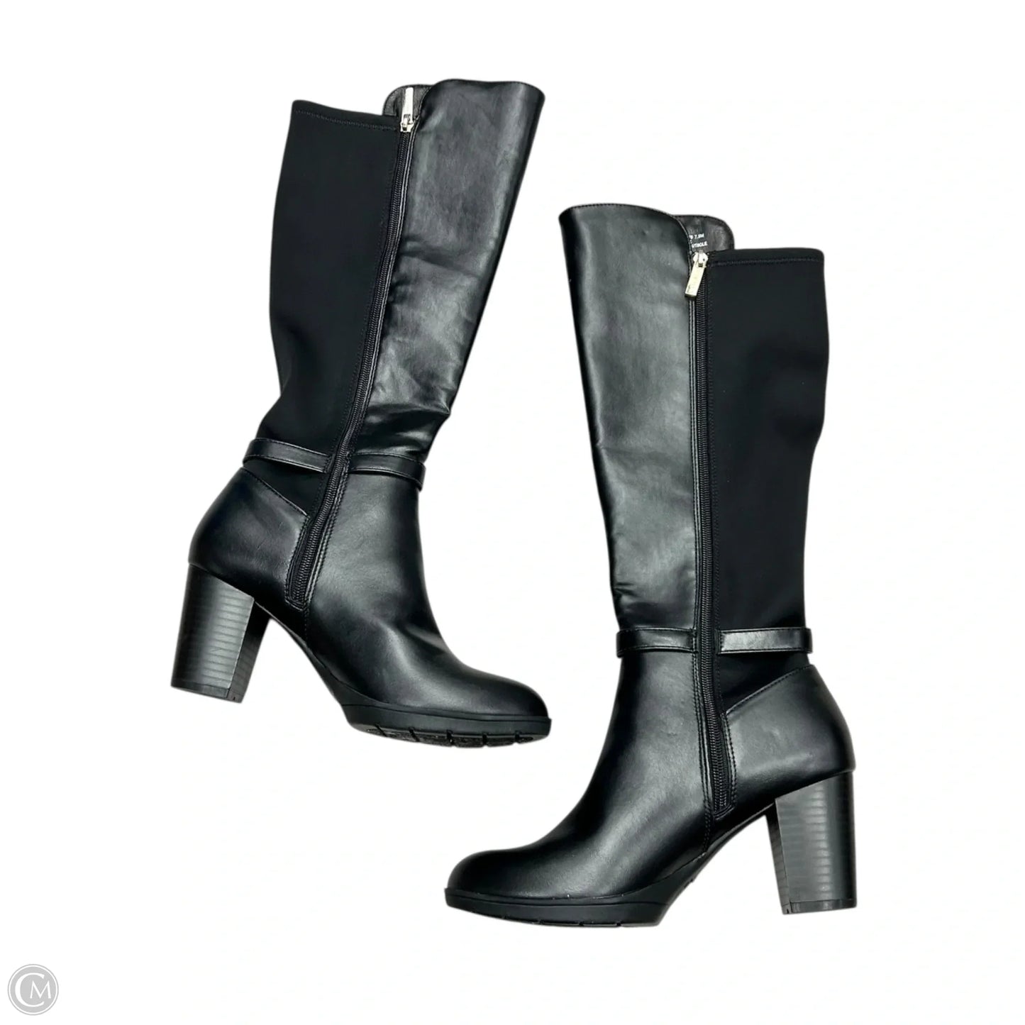 Boots Knee Heels By Anne Klein In Black, Size: 7.5