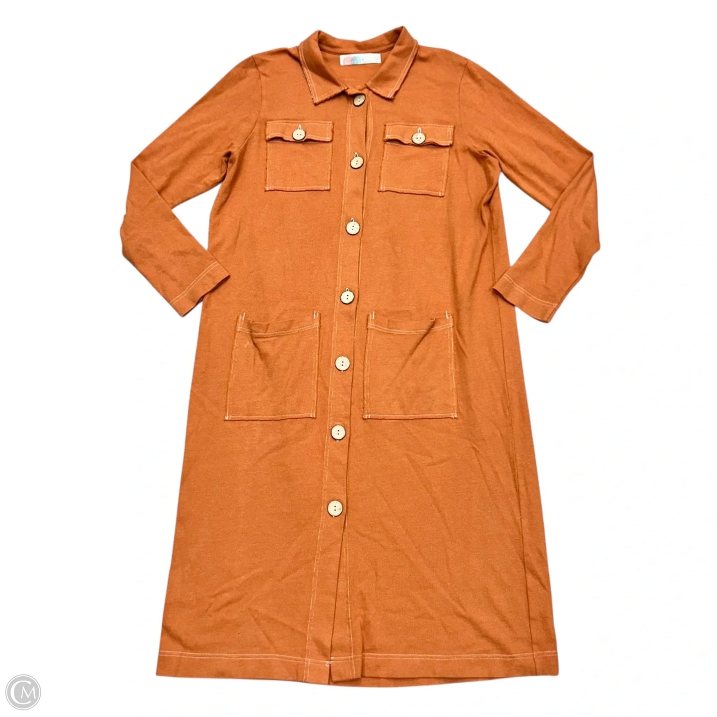 Dress Casual Midi By Free People In Orange, Size: S