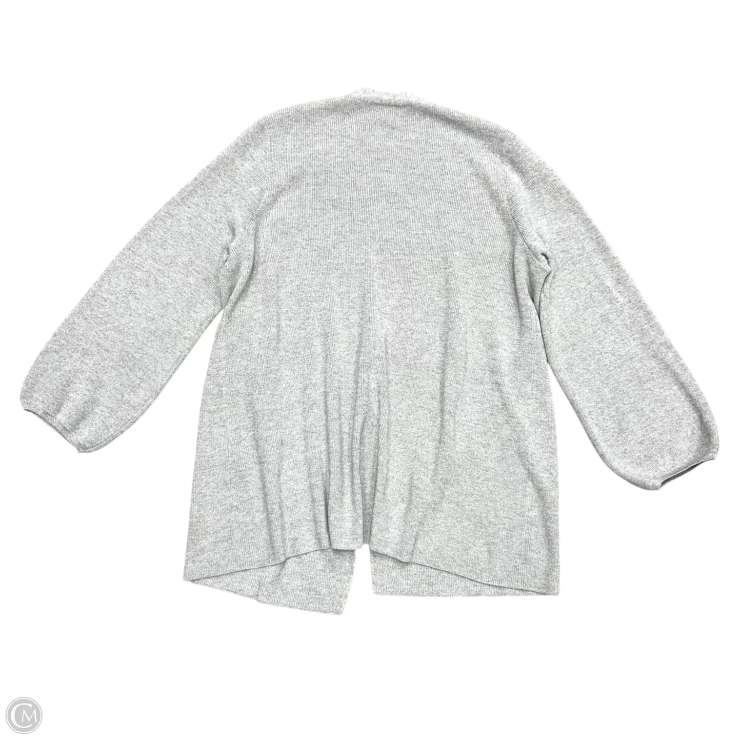 Sweater Cardigan By Eileen Fisher In Silver, Size: Xl