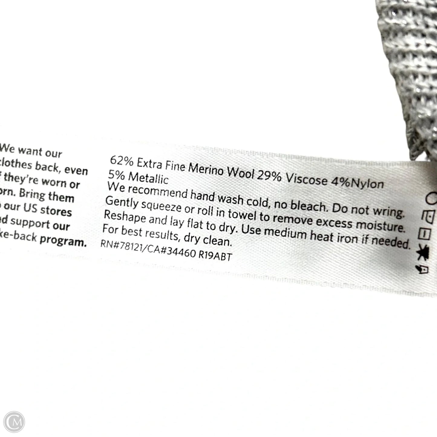 Sweater Cardigan By Eileen Fisher In Silver, Size: Xl