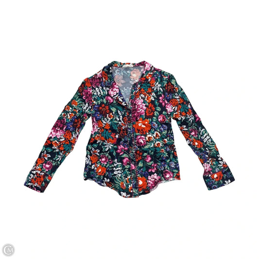 Top Long Sleeve By Floreat In Floral Print, Size: Xs