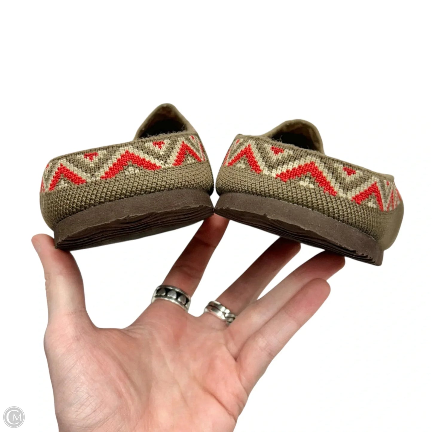 Shoes Flats By Cushionaire In Brown & Red, Size: 7.5