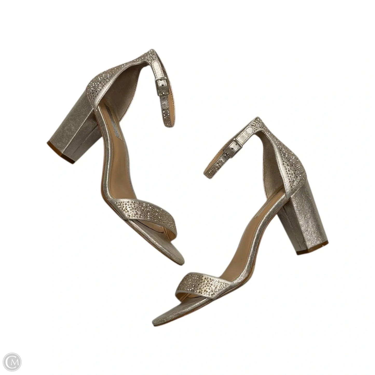 Sandals Heels Block By Inc In Gold, Size: 8